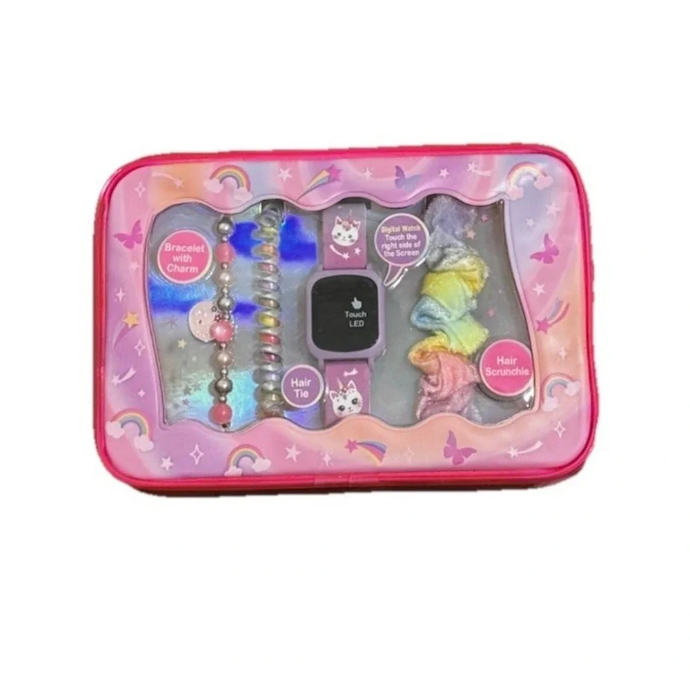 Hot Focus Time to Chill Girls Touch Screen LED Digital Watch Accessory Kit NWT